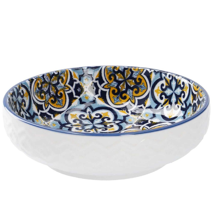 Geschirr | Nanu-Nana Schale China, Flach, Blau/Gelb, 12 Cm