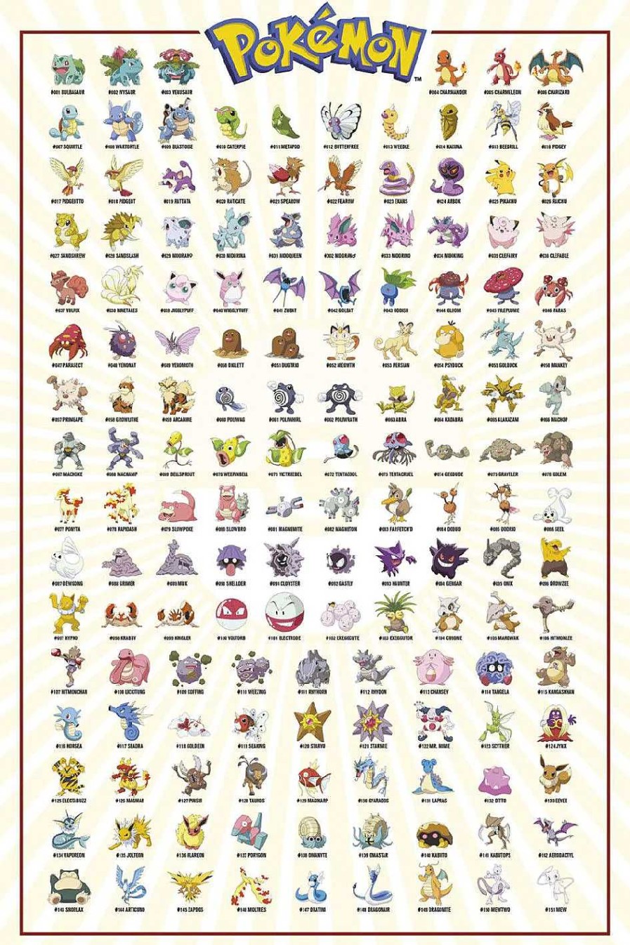 Wanddeko | Nanu-Nana Poster Pokemon, Kanto 151 English, Nr. 8