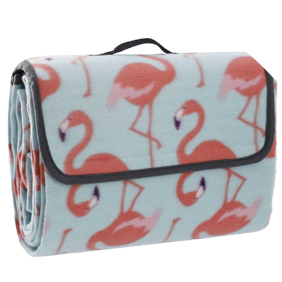 Ab Zum Strand | Nanu-Nana Picknickdecke Fleece, Flamingo, 135 X 170 Cm