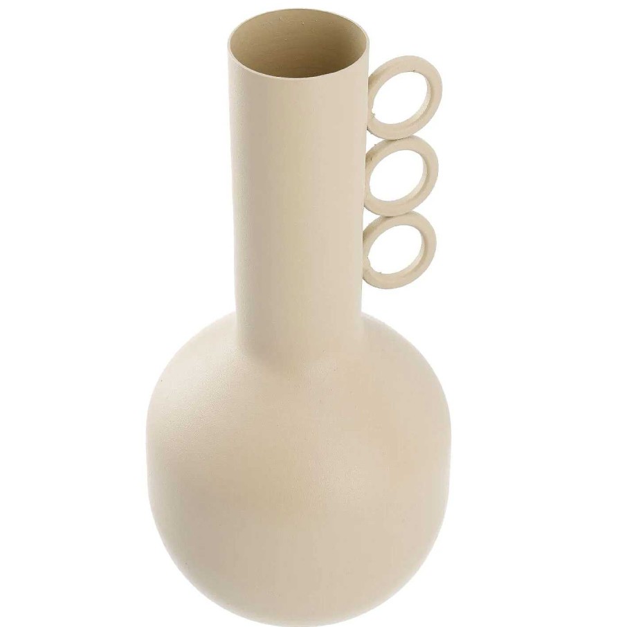 Vasen | Nanu-Nana Vase Mit Ringen, Beige, 22 Cm