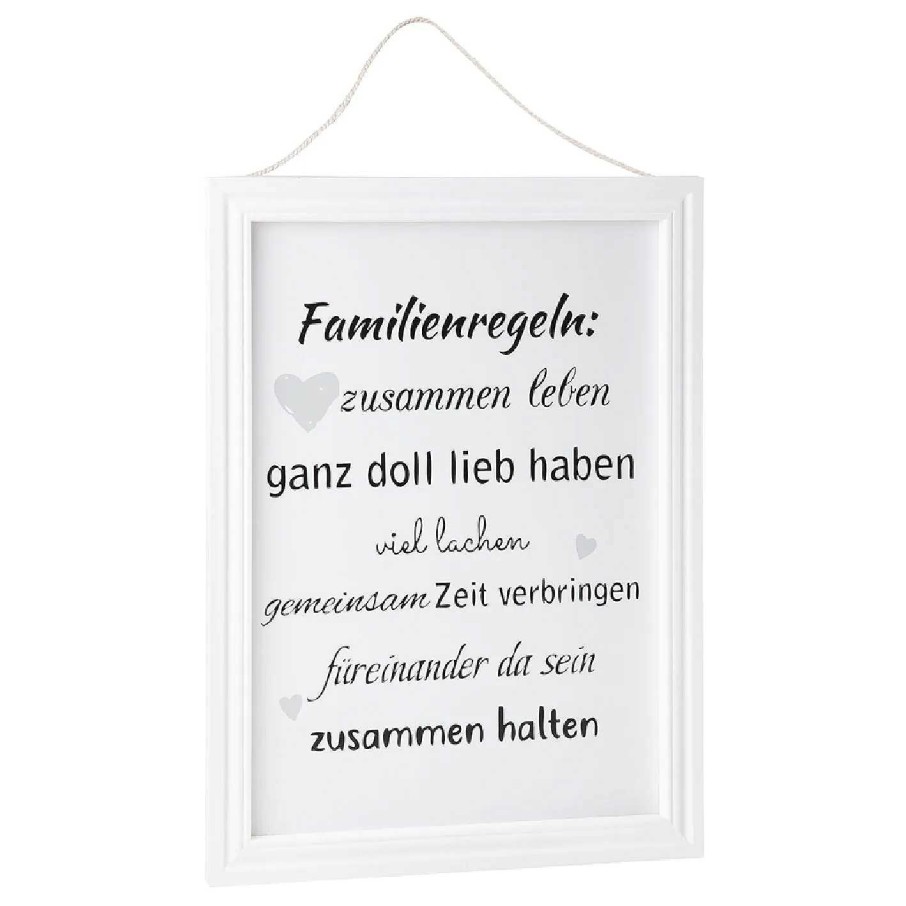 Wanddeko | Nanu-Nana Schild Familienspruch, Zusammen Halten, 40 X 30 Cm