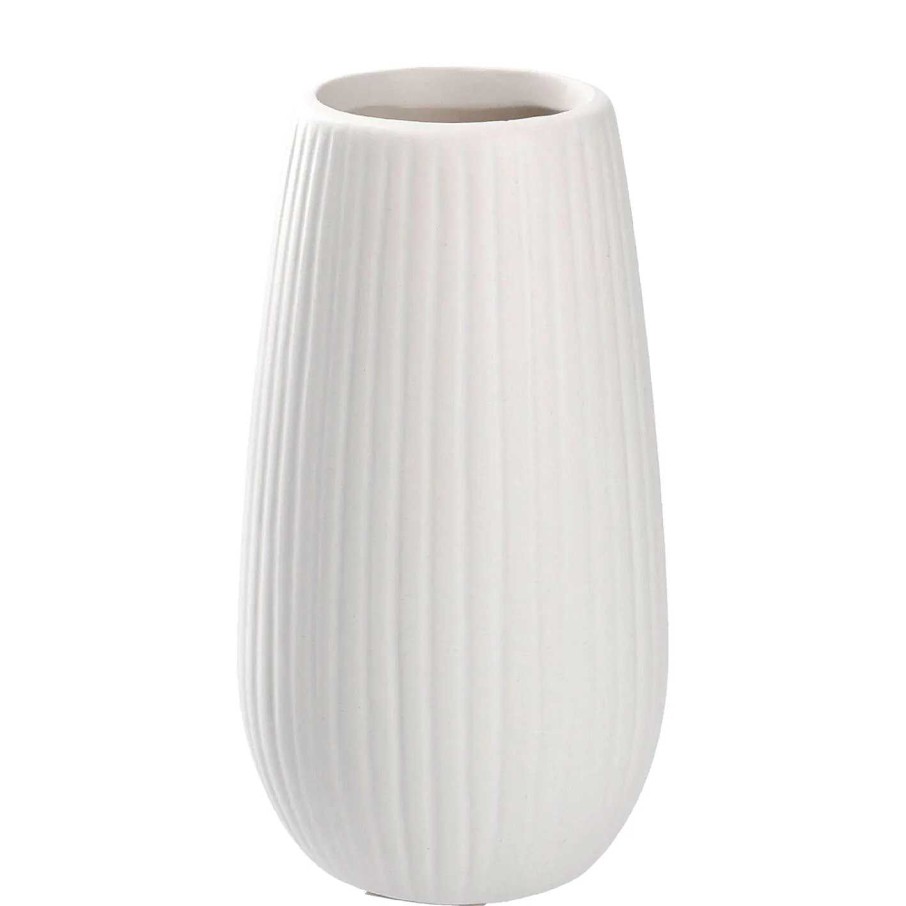 Vasen | Nanu-Nana Vase Rille, Weis, 14 Cm