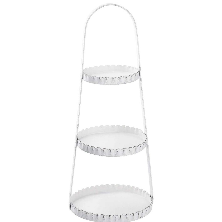 Etageren | Nanu-Nana Etagere Metall, 3 Teller, Weis, 40 Cm