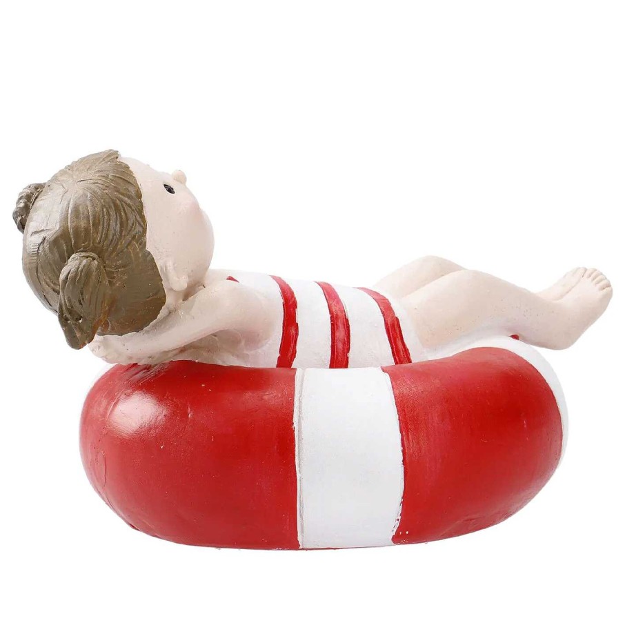 Figuren | Nanu-Nana Deko-Figur Mit Schwimmreifen, Madchen/Rot, 15 Cm