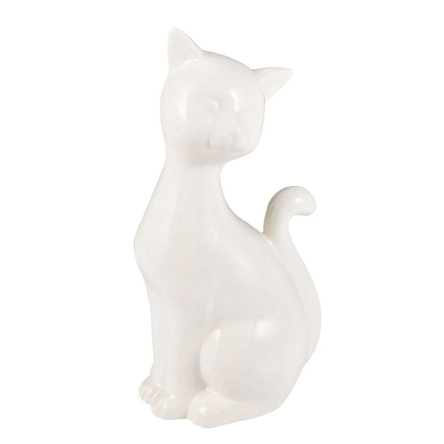 Figuren | Nanu-Nana Katze, Sitzend/Weis, 27 Cm