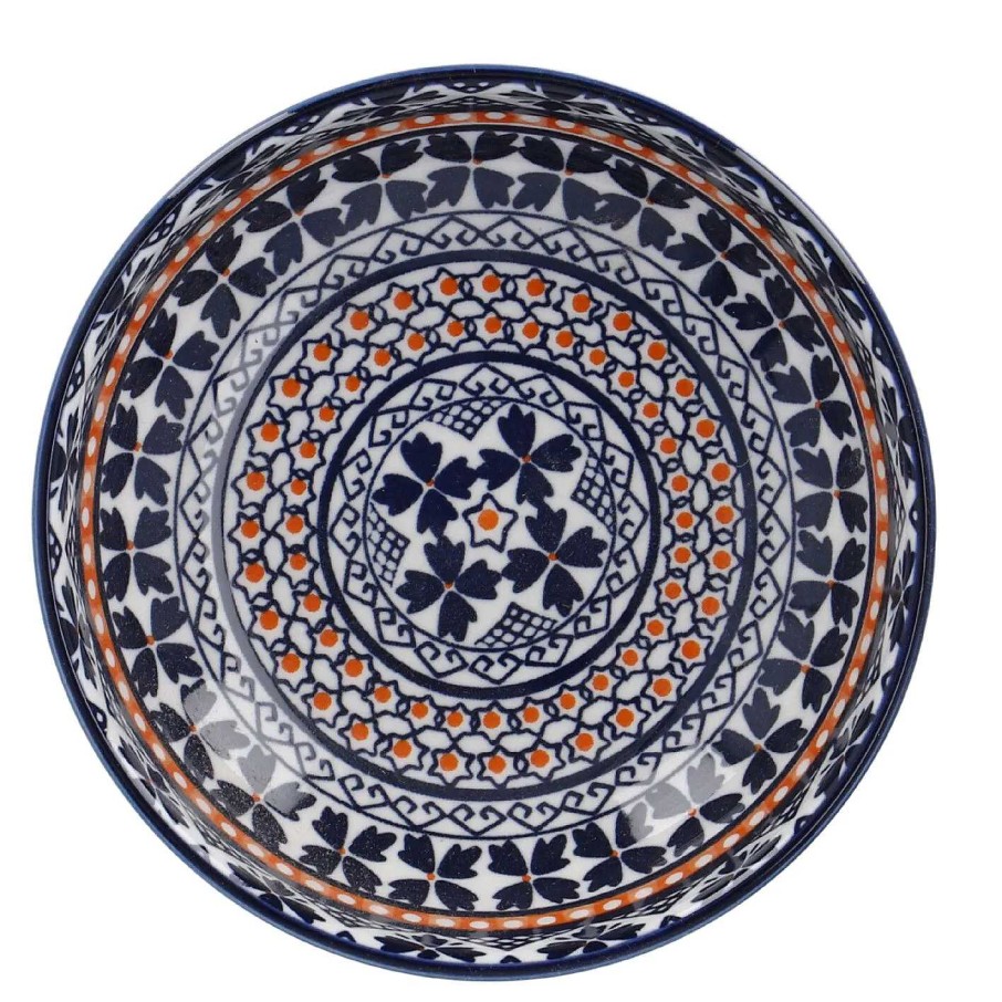 Geschirr | Nanu-Nana Schale China, Flach, Blau/Orange, 12 Cm