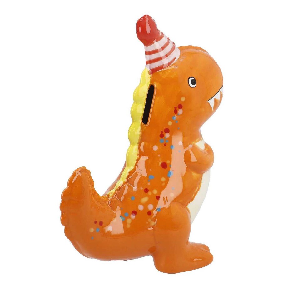 Figuren | Nanu-Nana Spardose Partydino, Orange, 22 Cm