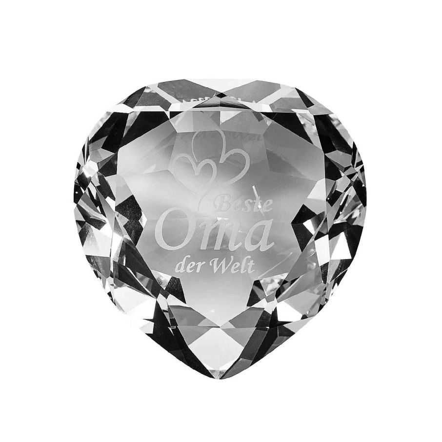 Geschenke Fur Frauen | Nanu-Nana Diamant-Herz Mit Spruch, Oma, 8 Cm