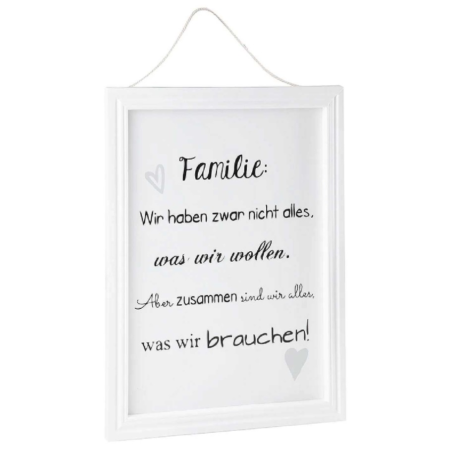 Wanddeko | Nanu-Nana Schild Familienspruch, Was Wir Brauchen, 40 X 30 Cm