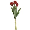 Fruhling&Kunstblumen | Nanu-Nana Straus Tulpe Mit 3 Bluten, Rot, 36 Cm