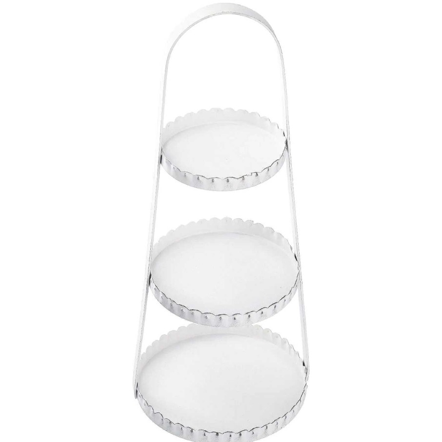 Etageren | Nanu-Nana Etagere Metall, 3 Teller, Weis, 40 Cm