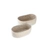 Schalen & Tabletts | Nanu-Nana 2Er Set Schale Jute, Oval, Natur/Weis