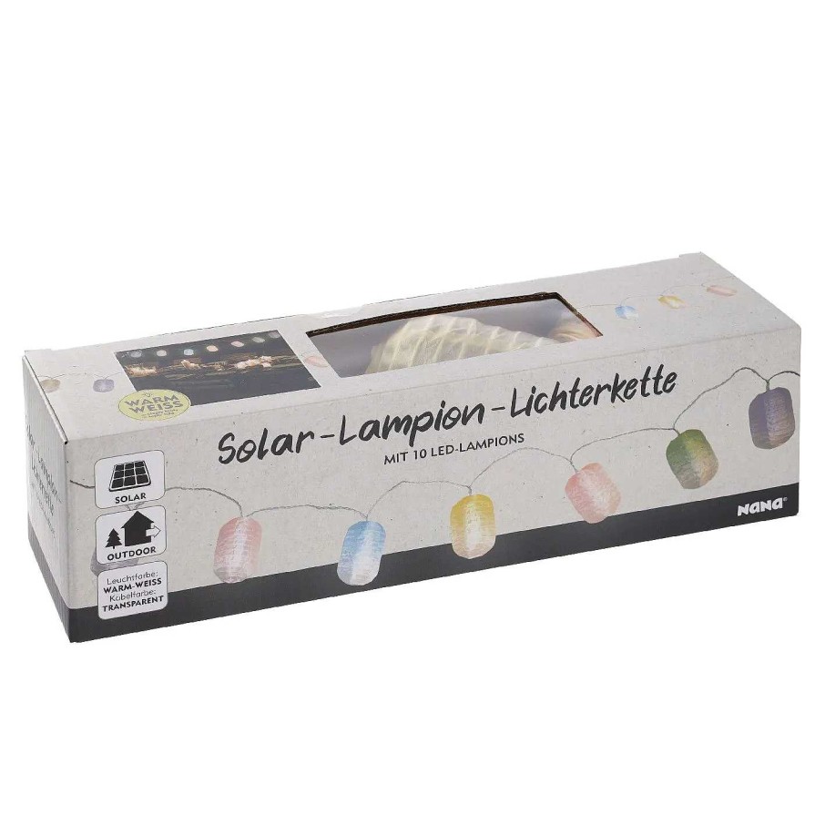 Lichterwelt | Nanu-Nana Solar-Lichterkette Lampion, Bunt, 10Er