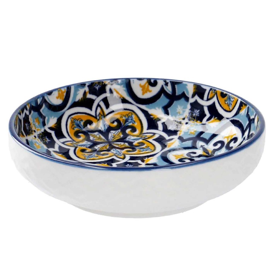 Geschirr | Nanu-Nana Schale China, Flach, Blau/Gelb, 9 Cm