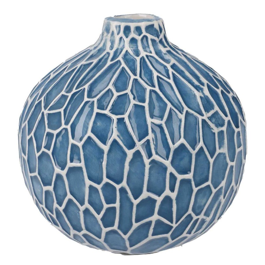 Fruhlingsvasen | Nanu-Nana Vase Muster, Mosaik/Blau, 12 Cm