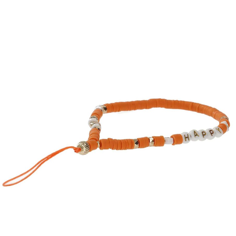 Geschenke Fur Frauen | Nanu-Nana Handykette Perlen, Orange, 23 Cm