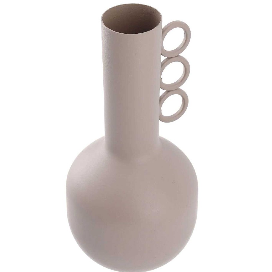 Vasen | Nanu-Nana Vase Mit Ringen, Taupe, 22 Cm