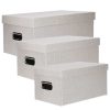 Aufbewahrung | Nanu-Nana 3Er Set Karton Storage, Creme