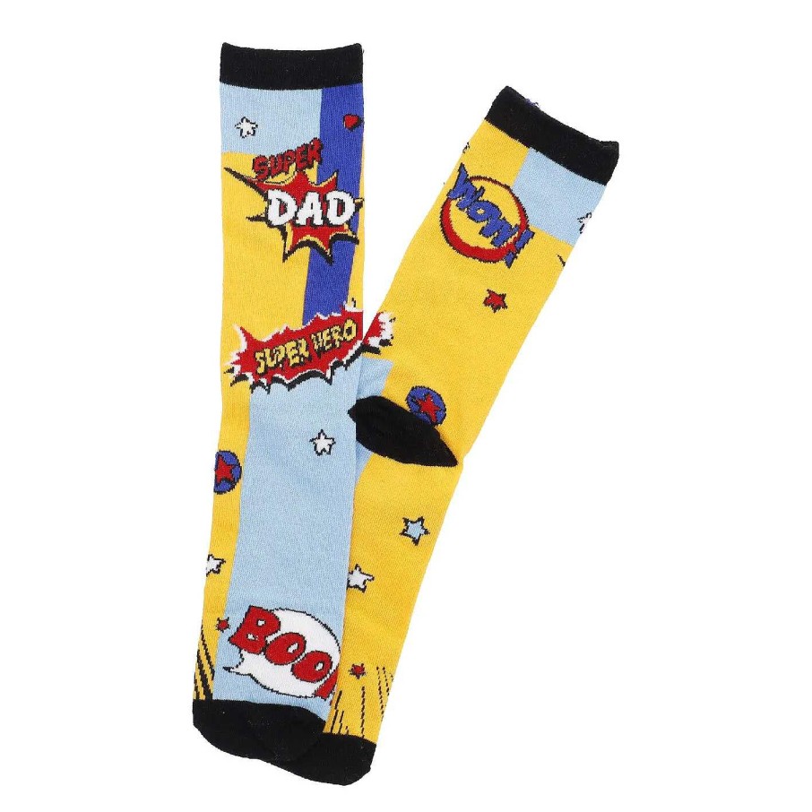 Geschenke Fur Manner | Nanu-Nana Socken Superdad, Gelb, Grose 42-46