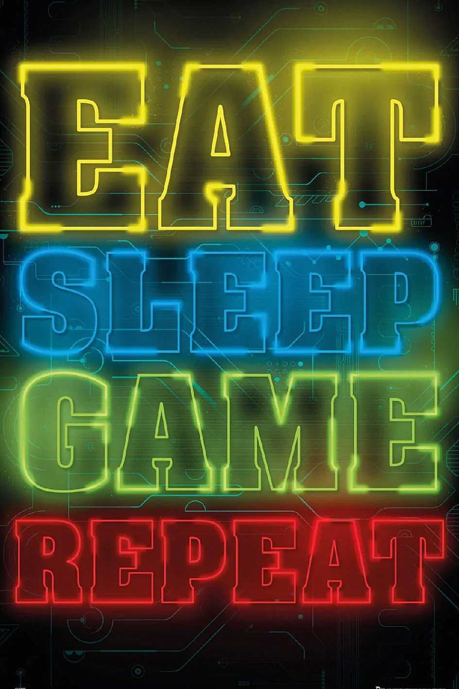 Wanddeko | Nanu-Nana Poster Eat Sleep Game Repeat, Nr. 70