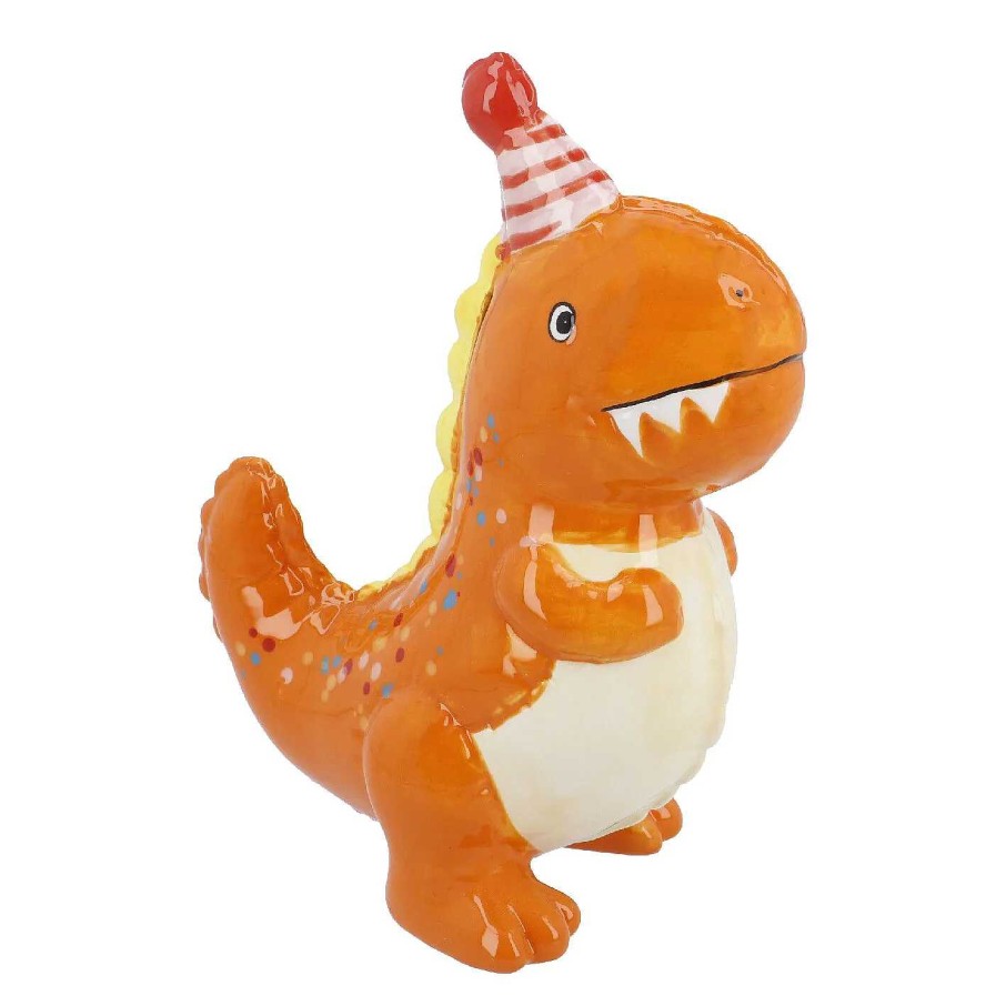 Figuren | Nanu-Nana Spardose Partydino, Orange, 22 Cm