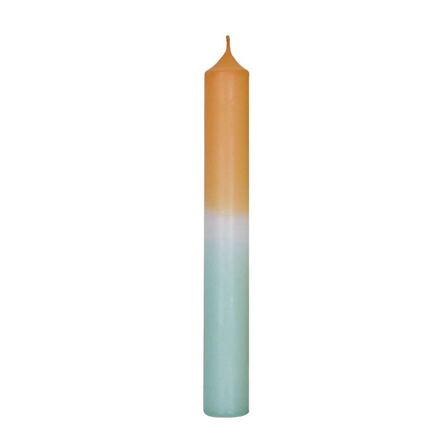 Kerzen & Kerzenstander | Nanu-Nana Stabkerze Dip-Dye, Mandarin/Mint, 18 Cm