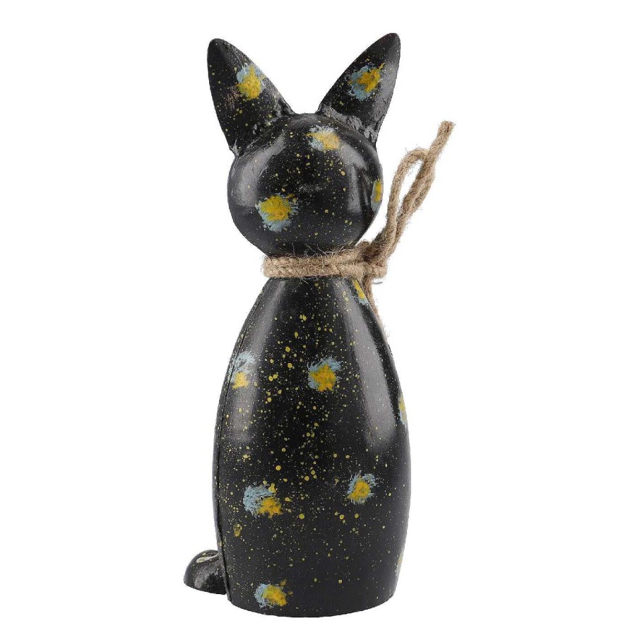 Gartendeko | Nanu-Nana Zaunstecker Katze, Schwarz, 23 Cm