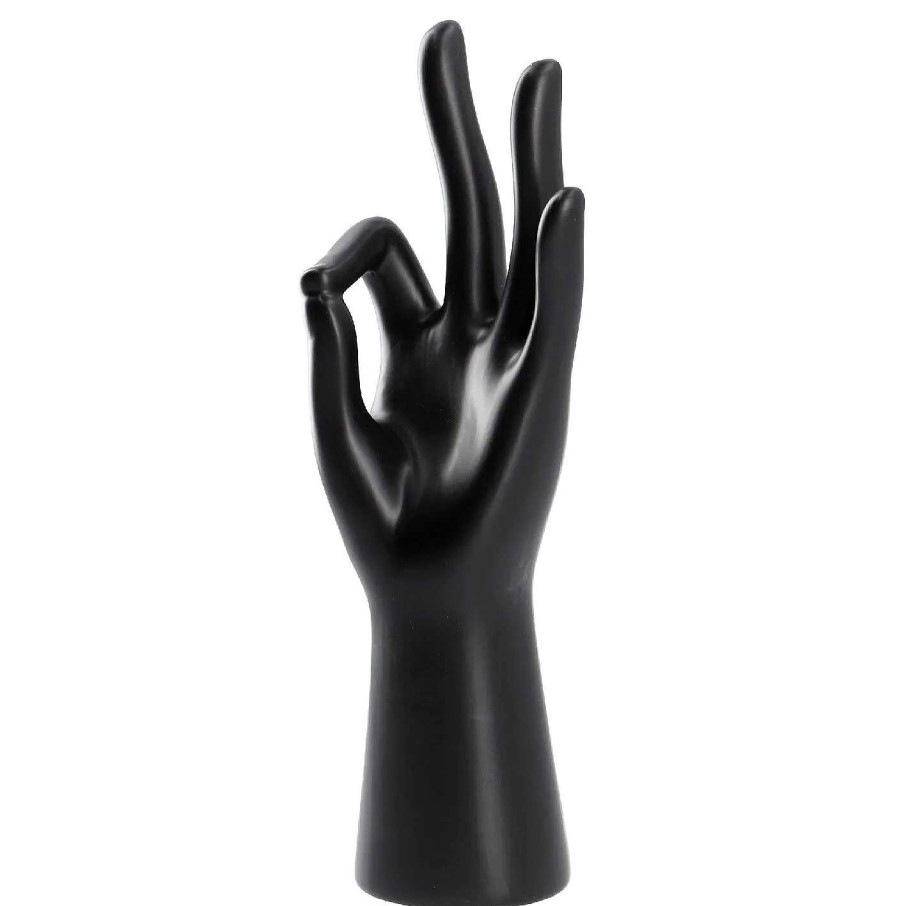 Deko&Objekte | Nanu-Nana Schmuckhalter Hand, Schwarz-Matt, 24 Cm