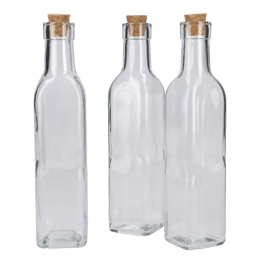 Vorratsglaser & Flaschen | Nanu-Nana 3Er Set Flasche Mit Korken, 250 Ml