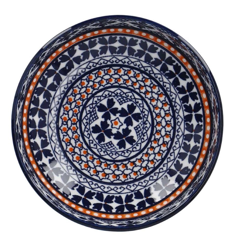 Geschirr | Nanu-Nana Schale China, Flach, Blau/Orange, 9 Cm