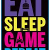 Kinderzimmer | Nanu-Nana Poster Eat, Sleep, Game, Repeat, Nr. 2