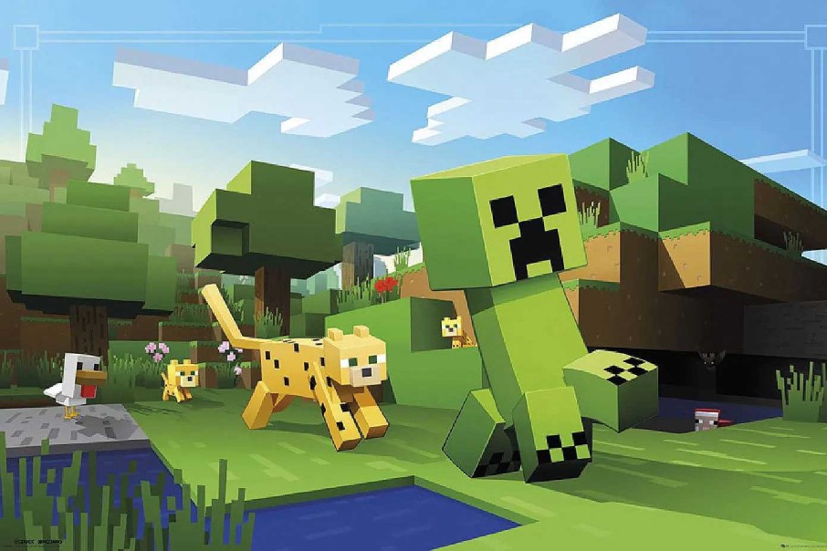 Wanddeko | Nanu-Nana Poster Minecraft Ocelot Chase, Nr. 171