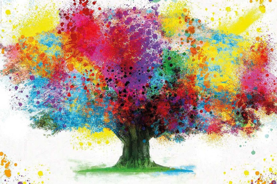 Wanddeko | Nanu-Nana Poster Coloured Tree, Nr. 177