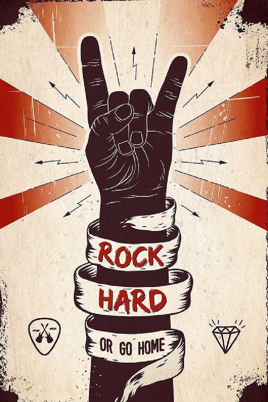 Wanddeko | Nanu-Nana Poster Rock Hard, Nr. 227