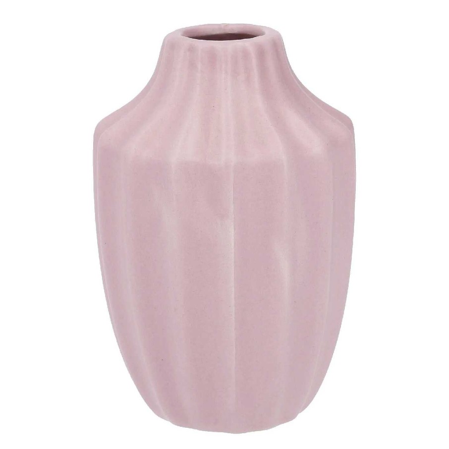 Fruhlingsvasen | Nanu-Nana Vase Design, Streifen/Rosa, 12 Cm