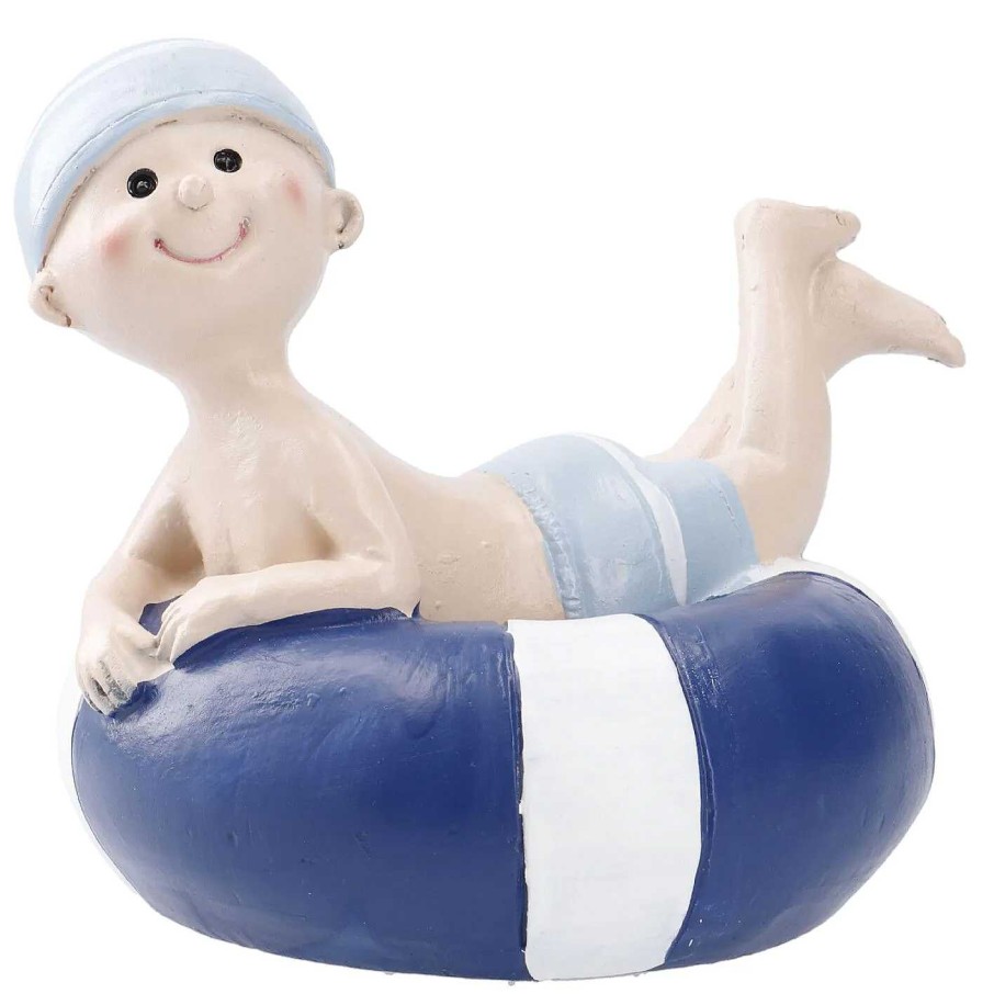 Figuren | Nanu-Nana Deko-Figur Mit Schwimmreifen, Junge/Blau, 15 Cm