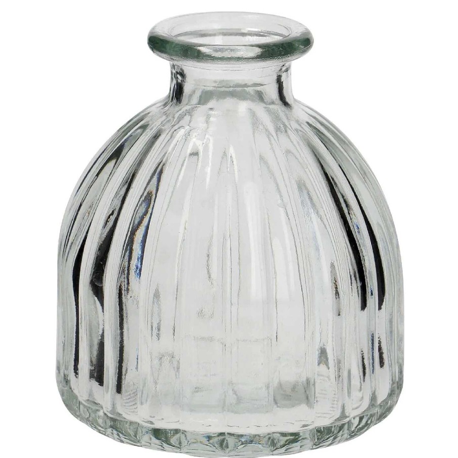 Fruhlingsvasen | Nanu-Nana Mini-Vase Rillen, Halbrund, 8 X 8.5 Cm