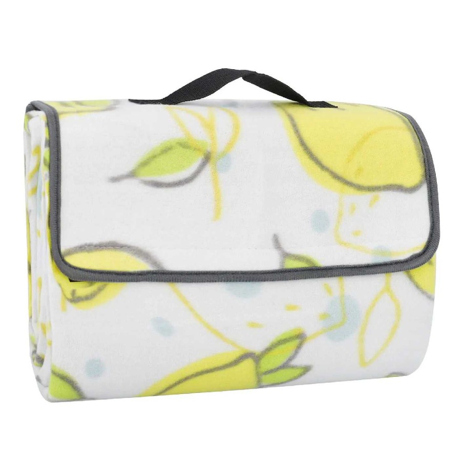 Ab Zum Strand | Nanu-Nana Picknickdecke Fleece, Lemon, 135 X 170 Cm