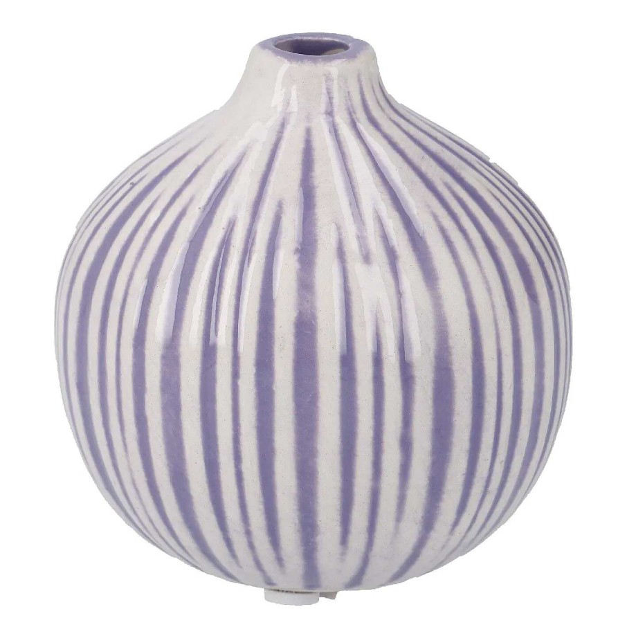 Fruhlingsvasen | Nanu-Nana Vase Muster, Rillen/Lila, 8 Cm