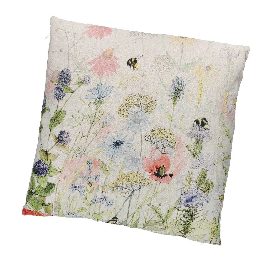 Wohntextilien | Nanu-Nana Kissen Blumen/Bienen, 60 Cm