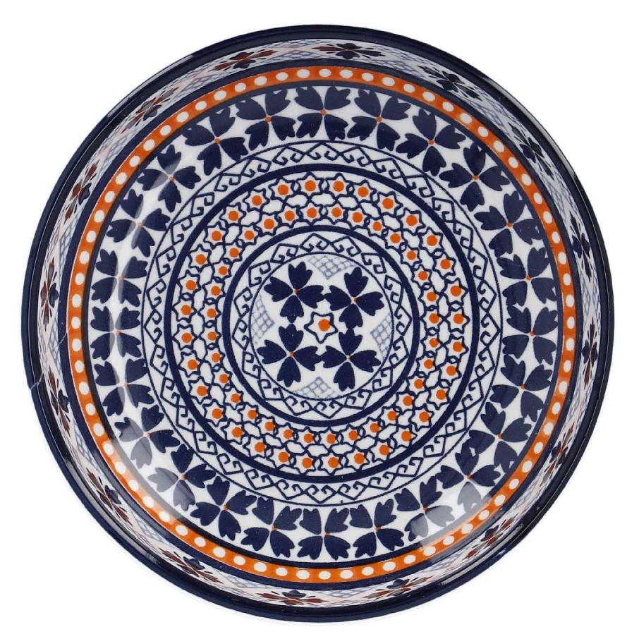 Geschirr | Nanu-Nana Schale China, Flach, Blau/Orange, 15 Cm