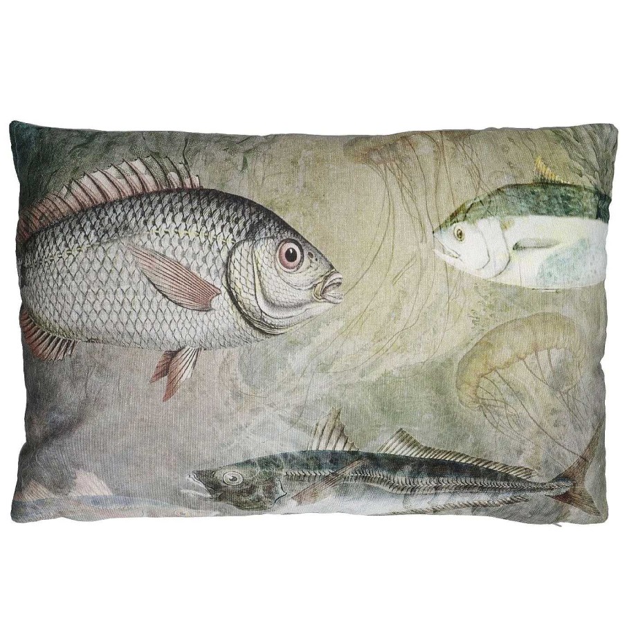 Wohntextilien | Nanu-Nana Kissen Fischteich, Grun, 40 X 60 Cm