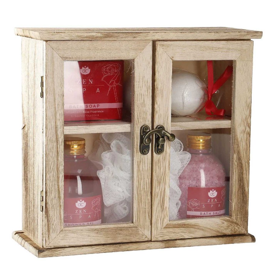 Geschenke Fur Frauen | Nanu-Nana Badeset Schrank, Zen Spa/Rosa