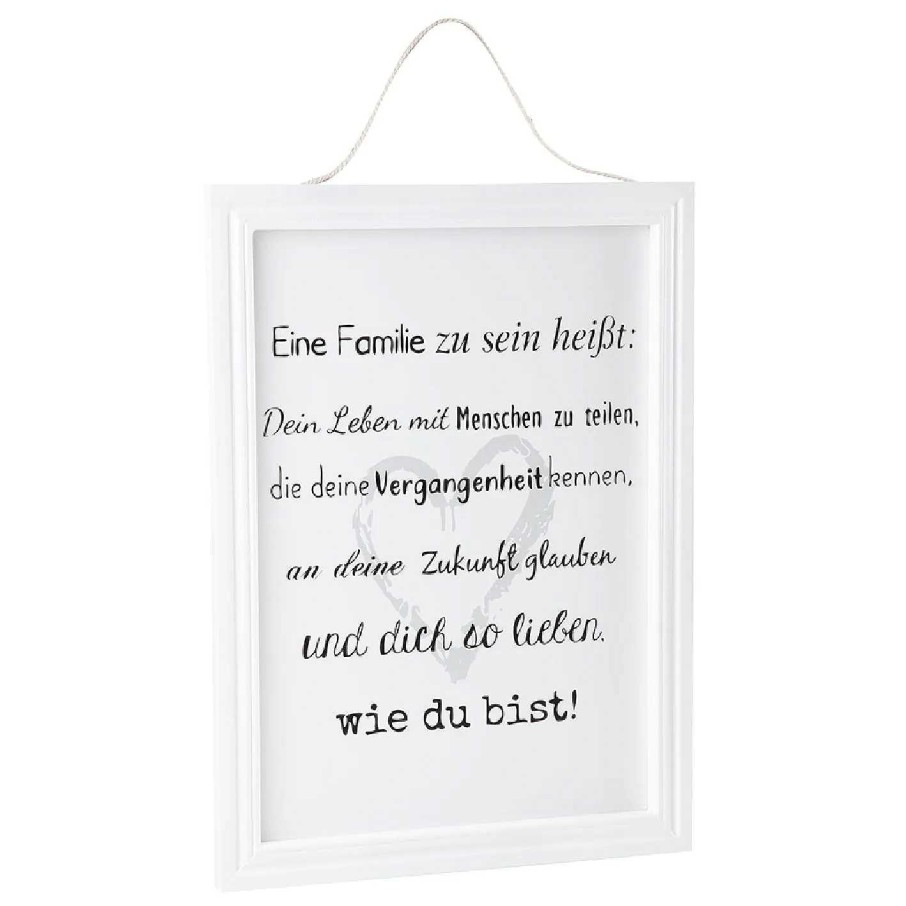 Wanddeko | Nanu-Nana Schild Familienspruch, Wie Du Bist, 40 X 30 Cm