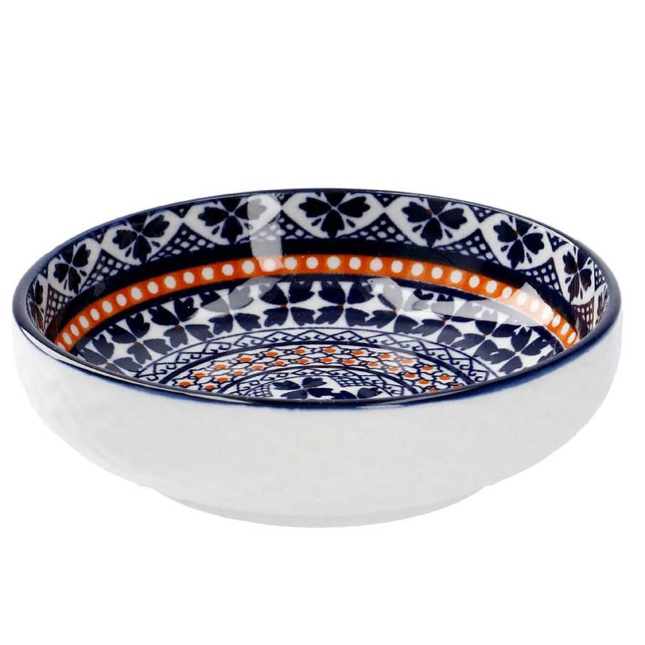 Geschirr | Nanu-Nana Schale China, Flach, Blau/Orange, 9 Cm