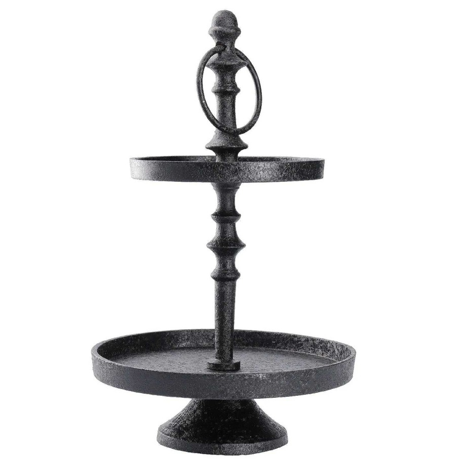 Etageren | Nanu-Nana Etagere Shiva, 2 Teller, Schwarz, 32 Cm